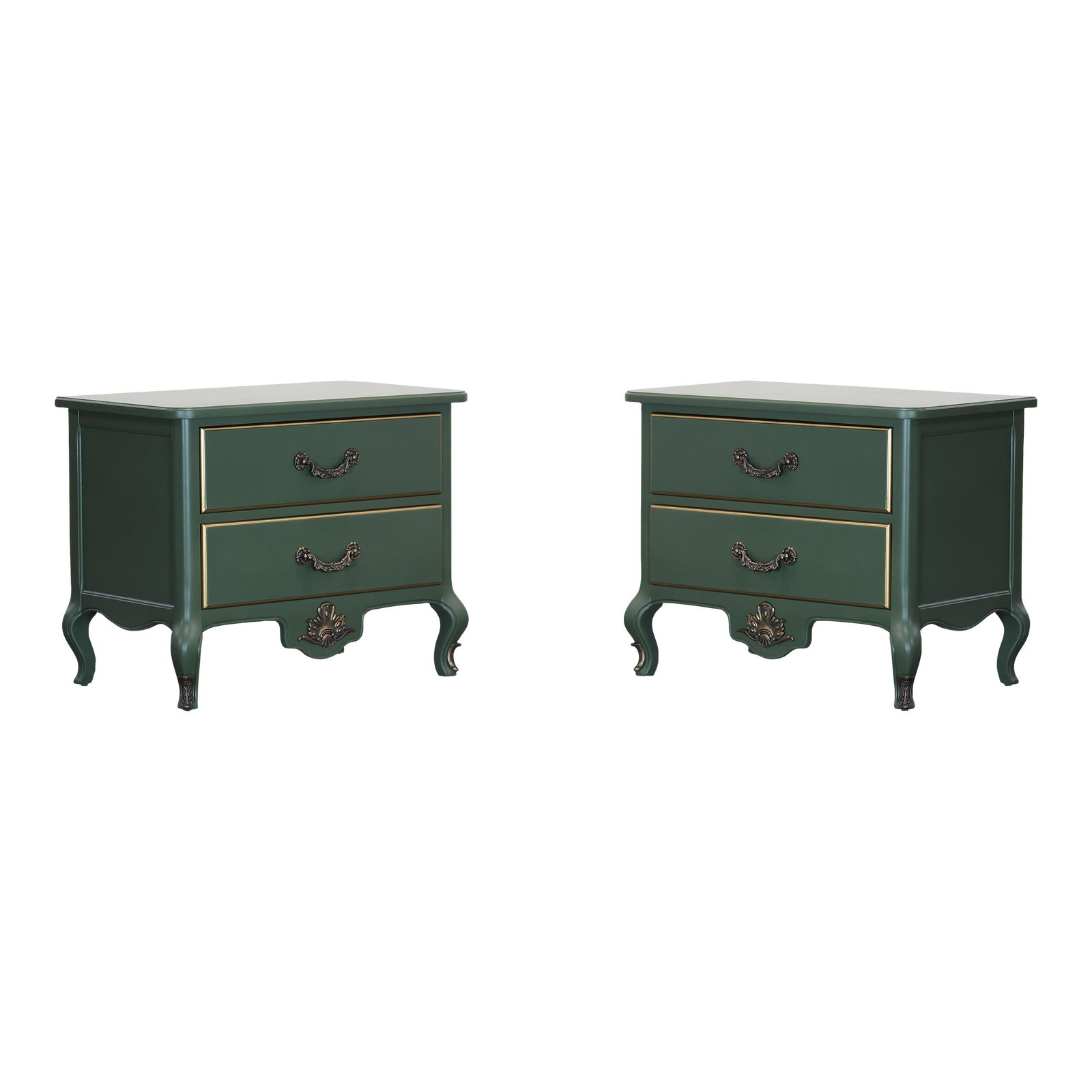 Mid Century Green Nightstands, a Pair Chairish