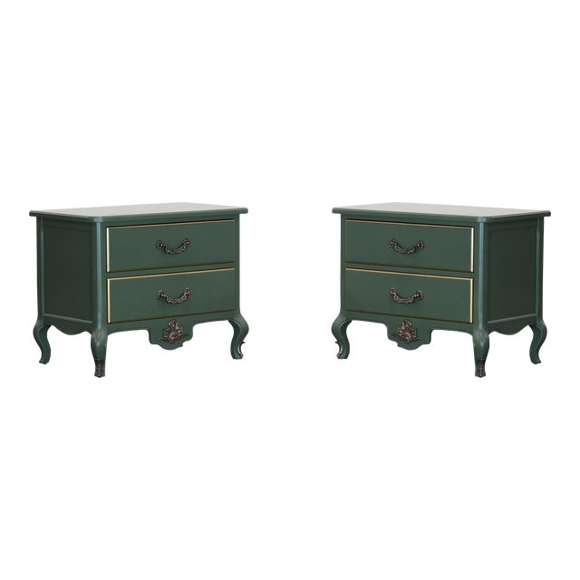 Mid Century Green Nightstands, a Pair Chairish