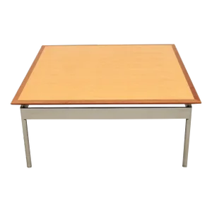 Contemporary Anthony Garrett for Geiger Garrett Classic Wood and Metal 36" Square Coffee Table