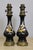 Black Napoleon III Lamps with Black Enameled Porcelain Stems, Set of 2 For Sale - Image 8 of 8