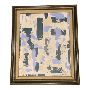 Modern Mixed Media Painting, Framed