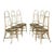Set of 6 Vintage Italian High Back Rattan Chairs With New Leather Upholstery For Sale