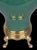 1980s Hollywood Regency Style Emerald Green Ceramic Table Lamp on Brass Ball-and-Claw Base For Sale - Image 17 of 18