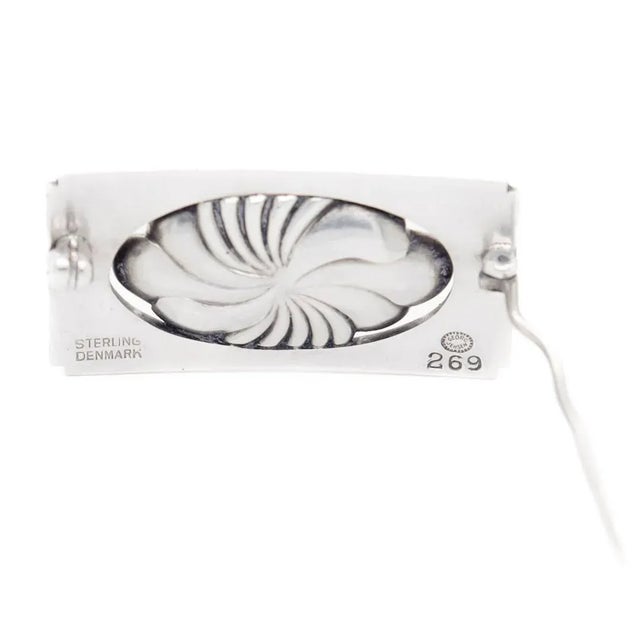 Mid 20th Century Vintage Georg Jensen Sterling Silver & Carnelian Brooch No. 269 For Sale - Image 5 of 12