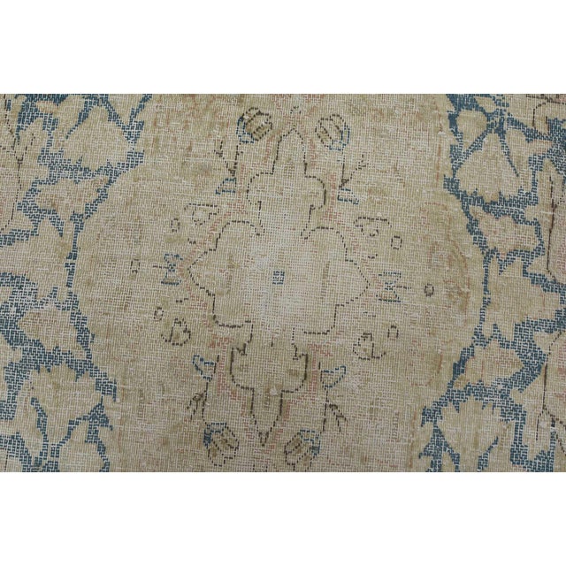 Kerman Rug 7’11” X 11’7” Pink Wool Vintage Distressed Hand-Knotted Carpet For Sale - Image 11 of 15