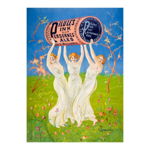 Pink Pills for Pale People — Leonetto Cappiello Art Nouveau Reproduction Print, 18" × 24"
