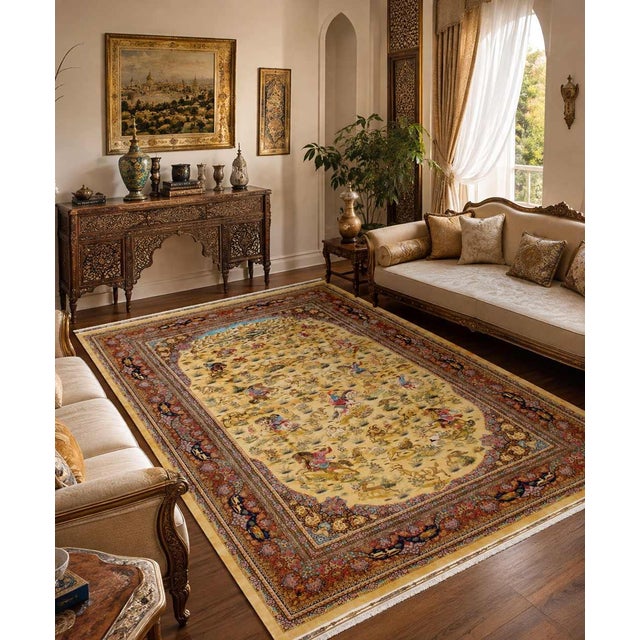 Pasargad DC Exquisite Design Paris Palace Fine Power Loom v. Silk Rug For Sale - Image 4 of 4