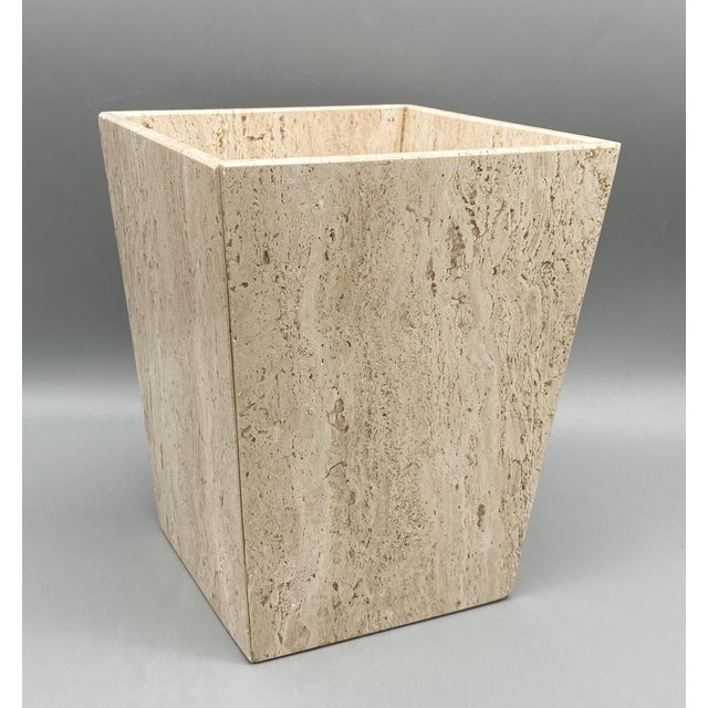 Organic Modern White Onyx Marble Waste Basket/ Planter Chairish