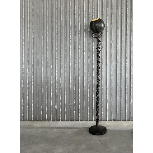 Arts & Crafts French Handmade Sculptural Floor Lamp For Sale - Image 12 of 12