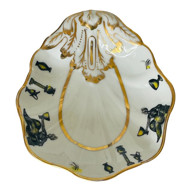 Vintage Fine Porcelain German Shell Shape Ashtray Catchall Vide Poche Dish For Sale