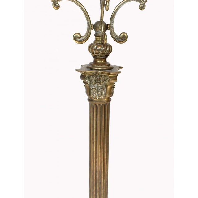 Traditional French Gilt Empire Oil Floor Lamp, 1920s For Sale - Image 3 of 6