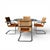 Tan Vintage Chromcraft Chrome and Woven Five-Piece Dining Set, Mid-Century Modern, Mid-Century, Coastal, Glass For Sale - Image 8 of 18