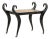 Swan Vanity Bench - Black For Sale