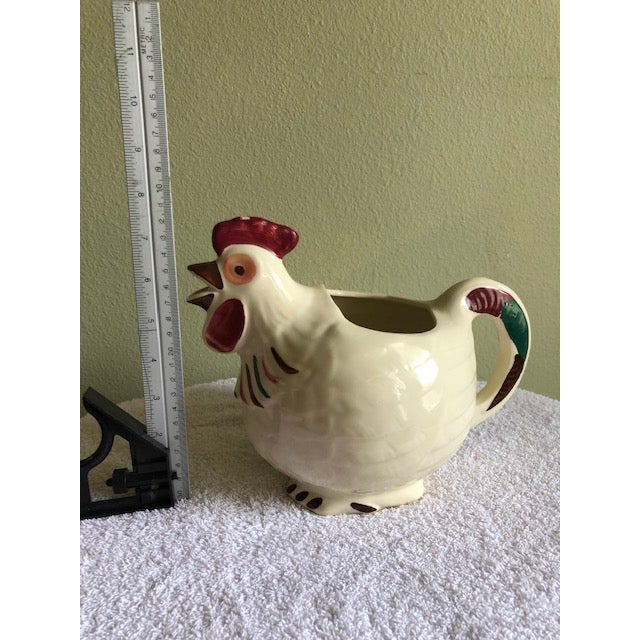 Vintage Shawnee Art Pottery Chanticleer Rooster Pitcher Chairish