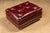 Traditional Vintage Tufted Leather Chesterfield Armchair and Ottoman Set in Burgundy For Sale - Image 3 of 12