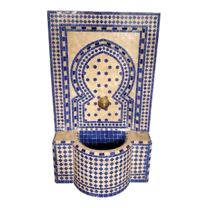 Blue & Beige Rafraf Moroccan Mosaic Fountain