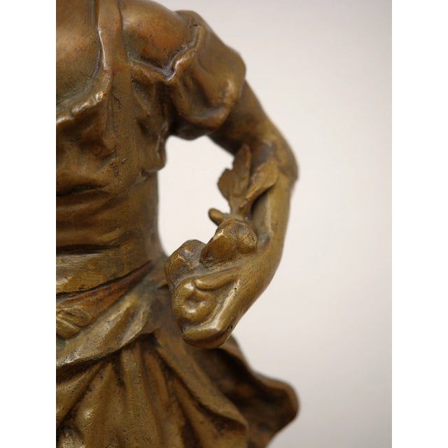 Ernest Rancoulet, Statue of a Young girl, Late 19th Century, Bronze For Sale - Image 6 of 13