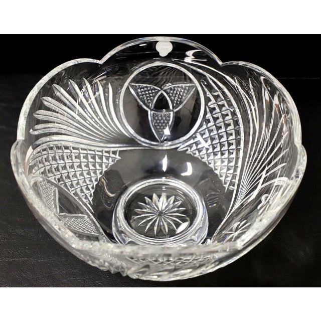 Waterford Crystal Ireland 10" Heritage of Ireland Scalloped Footed Bowl For Sale In Charlotte - Image 6 of 10