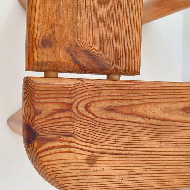 Vintage Swedish Scandinavian Stool in Pine by Olof Ottelin for Finnsauna, 1950 For Sale - Image 11 of 14