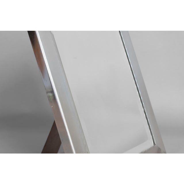 Silver-Plated Vanity Mirror, 1930s For Sale - Image 6 of 7