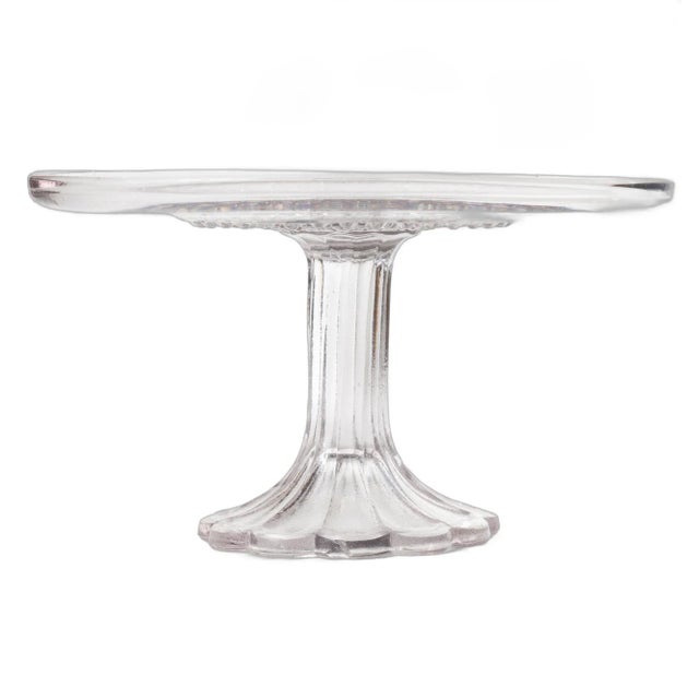 American Mid 19th Century American Pressed Flint Glass Pastry Stand For Sale - Image 3 of 6