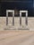 Metal Minimalist Modern Rectangular Metal Andirons - a Pair For Sale - Image 7 of 11