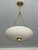 Matte Cream Pendant Light With Brushed Brass Finish For Sale - Image 11 of 12