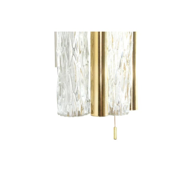 Mid 20th Century 1960s Murano Glass and Brass Sconces by Doria Leuchten, Germany - a Pair For Sale - Image 5 of 8