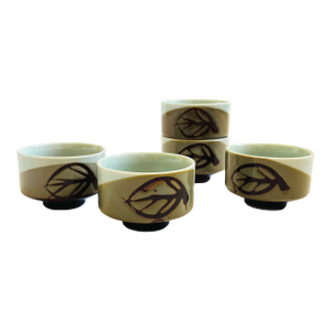 Vintage Pottery Cups - Set of 5