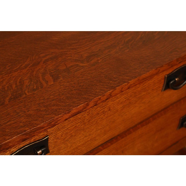 STICKLEY MISSION COLLECTION HARVEY ELLIS OAK SIDEBOARD For Sale - Image 11 of 18
