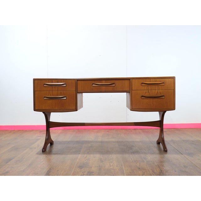 1960s Mid Century Modern Vintage Teak Vanity Desk by G Plan Dansih Style Dresser For Sale - Image 9 of 11