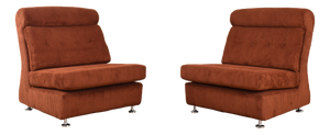 Vintage Italian Lounge Chairs, 1970s, Set of 2