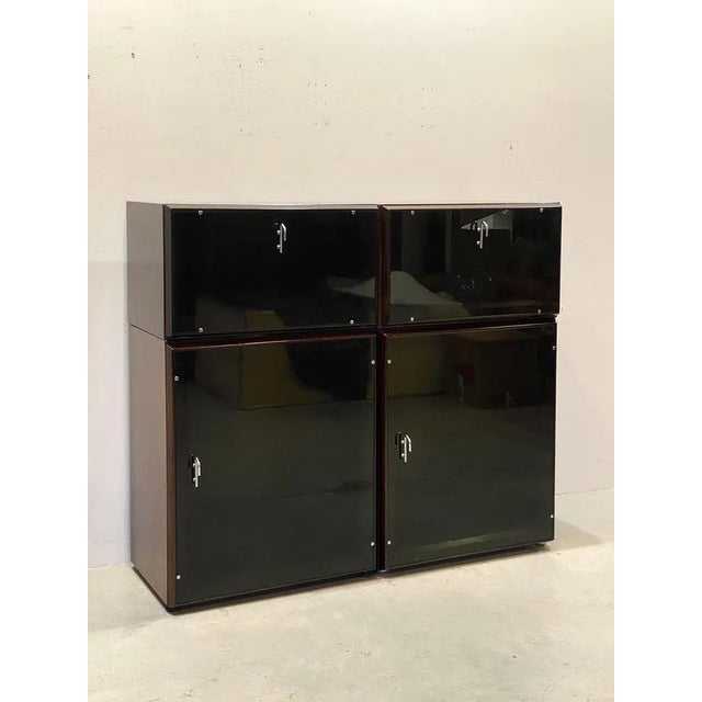 Black Cabinet by Vittorio Introini for Saporiti, 1970s For Sale - Image 8 of 11