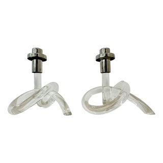 Mid-Century Pretzel Candleholders by Dorothy Thorpe, 1940s, Set of 2 For Sale