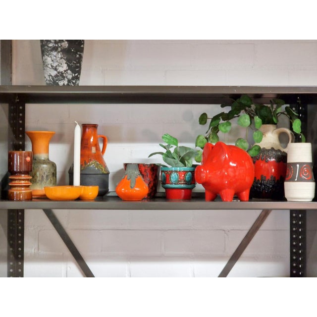 Red Vintage Ceramic Red Piggy Bank from Scheurich Keramik, 1970s For Sale - Image 8 of 9