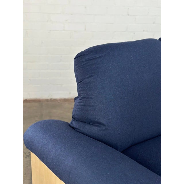 Mid-Century Modern Italian Sofa With Chunky Maple Legs For Sale - Image 3 of 8