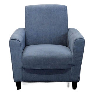Dh Modern Blue Fabric Lounge Chair – Comfortable and Stylish Armchair For Sale
