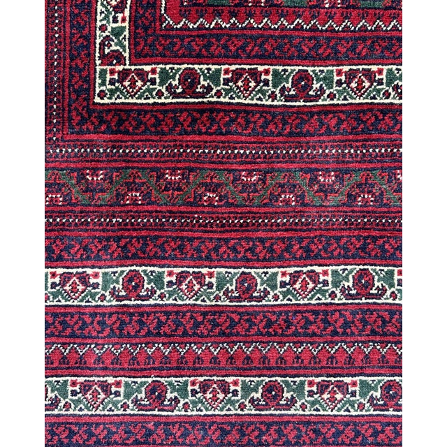 2000 - 2009 Afghan Turkmen Khamyab Hand-Knotted Wool Rug, Allover Pattern, 10'1" X 6'6" For Sale - Image 5 of 13