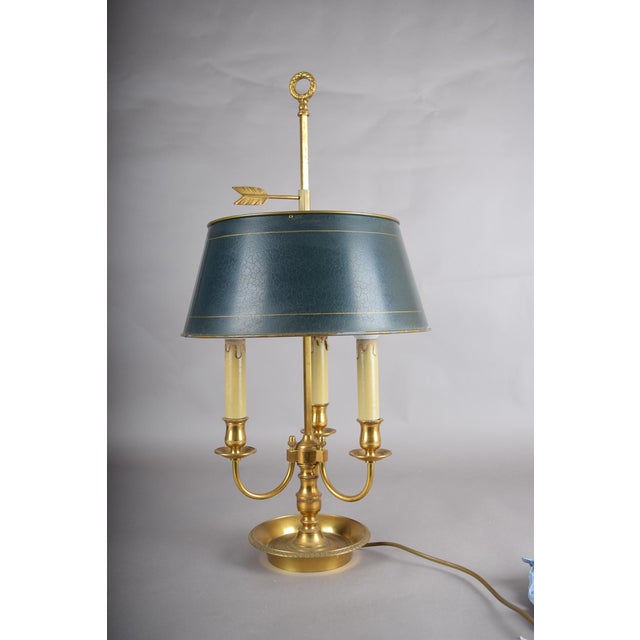 French 3-Light Bouillotte Lamp, 1950s For Sale - Image 13 of 14