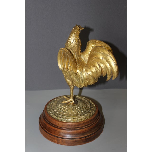 Sculpture Representing a Rooster in Gilded Bronze, Late 19th Century For Sale - Image 10 of 15