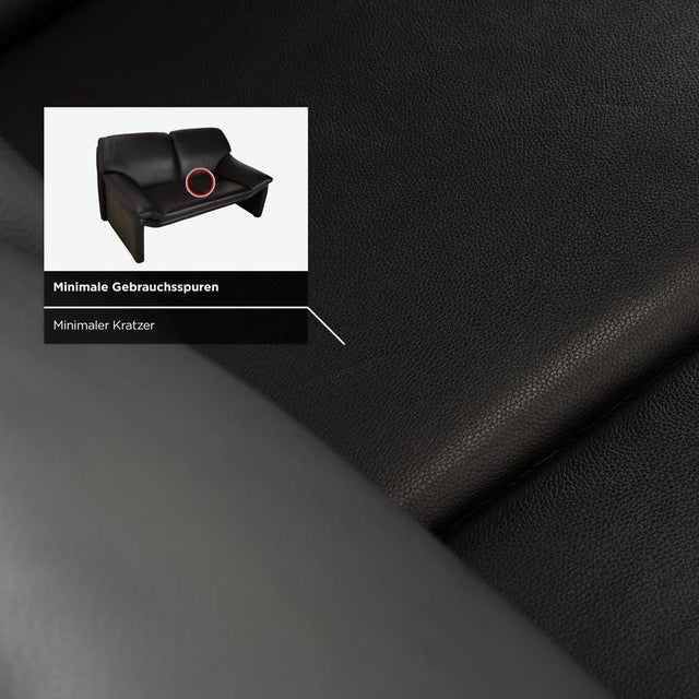 Black Atlanta 2-Seater Sofa in Black Leather from Lauser For Sale - Image 8 of 14