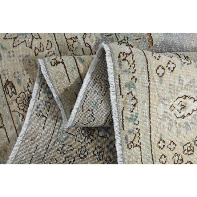 Persian 1970s Vintage Persian Handmade Wool Cotton Gray Area Rug For Sale - Image 3 of 11