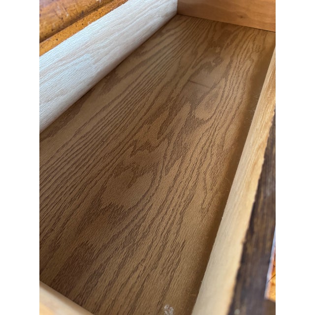 Vintage Lane Brutalist Highboy 5-Drawer Dresser, Attributed For Sale - Image 6 of 8