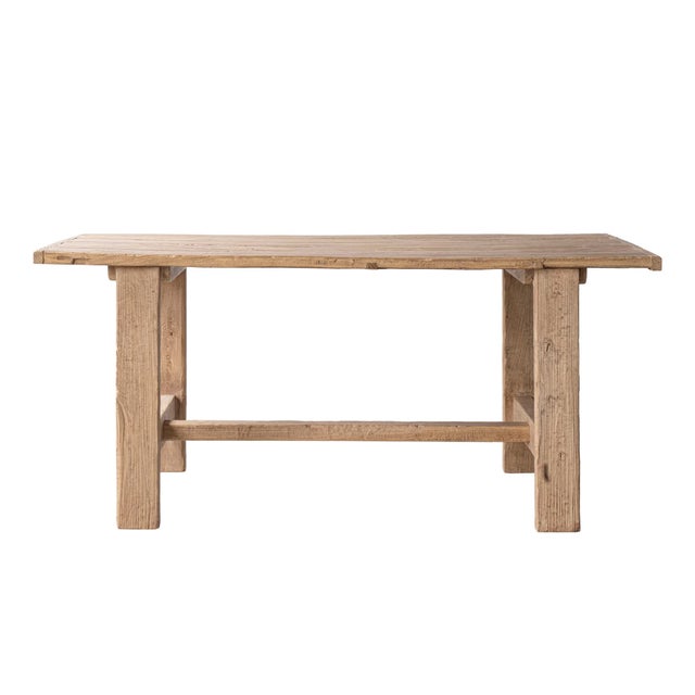 New, special order item. Not vintage. This farmhouse-inspired rectangular Vernacular Kitchen Table embodies the...
