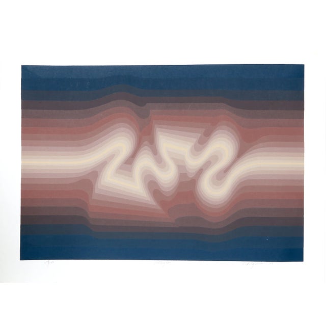 1980s "Allegro" Op Art Serigraph by Roy Ahlgren For Sale - Image 5 of 5