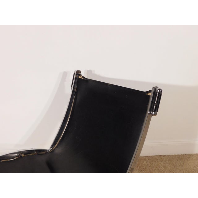 Leather Scissor Chair by Antonio Citterio for Flexform Italia, Circa 1980s For Sale - Image 17 of 18
