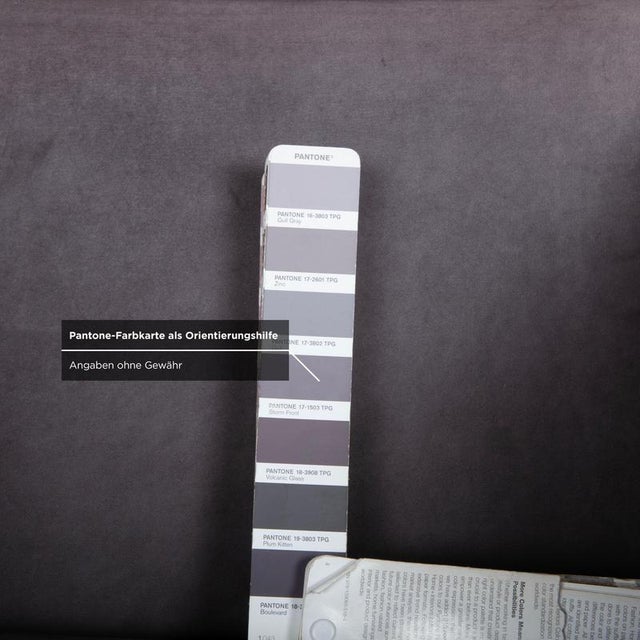 Suitcase Lounge Chair in Grey Lilac Suede and Chrome from Minotti For Sale - Image 11 of 17