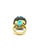 Art Deco Bochic “Orient” Vintage London Blue Topaz & Multi Sapphire Ring Set In 18 K Gold For Sale - Image 3 of 6