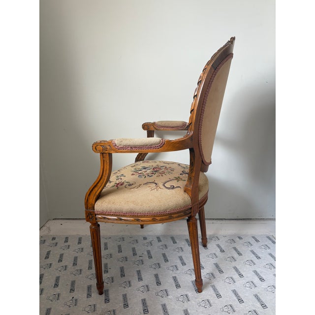 Wood 19th Century Neoclassical Armchair From France in the Louis XVI Style For Sale - Image 7 of 8