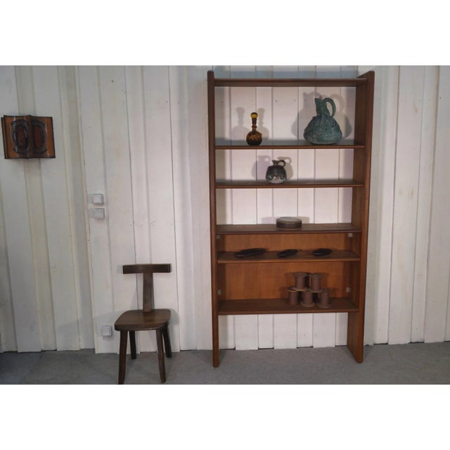 Modernist Elm Shelf by Pierre Chapo for Seltz, 1950s For Sale - Image 6 of 12